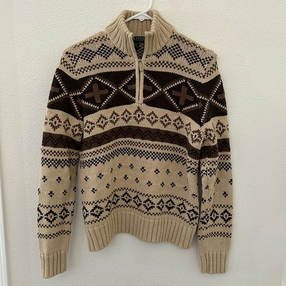 Lauren Ralph Lauren Sweaters - Lauren Ralph Lauren Fair Isle 1/4 Zip Sweater